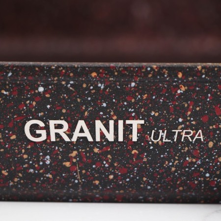 Baking sheet Granit Ultra, 40 × 29.5 × 5 cm, anti -stick coating, burgundy color-4