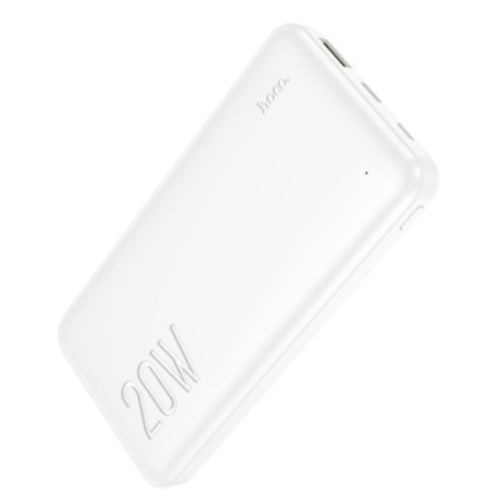 External battery Hoco J87, 10,000 mAh, 1 USB, 1 Type-C, 3 A, display, white-1