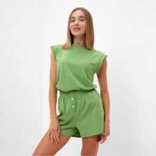 Women's pajamas (T-shirt, shorts) minku: Home Collection Color green, rr 50