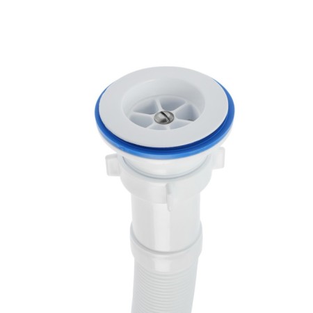 Hofrosiphon ORIO AS-7011, 1 1/2 "x40/50 mm, with a plastic grill d = 70 mm, l = 1000 mm, white-1