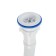 Hofrosiphon ORIO AS-7011, 1 1/2 "x40/50 mm, with a plastic grill d = 70 mm, l = 1000 mm, white