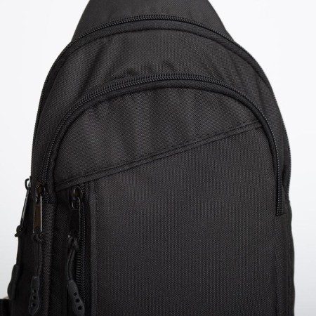Sling bag ZFTS, from textiles, black color-3