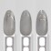 Nail stickers "shining lines", silver color
