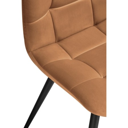 Stool on a metal frame chilli metal/velor, black/brick 44x50x85 cm-5