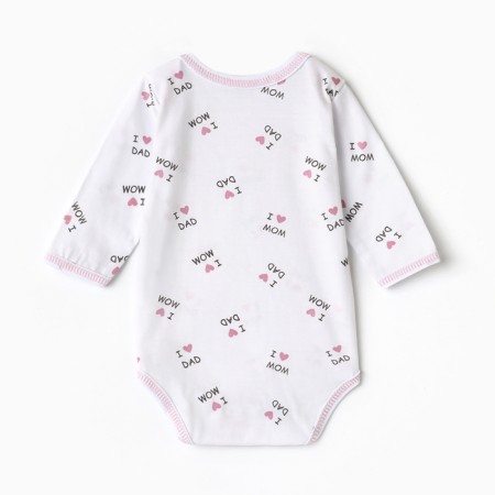 Body baby with long sleeve, white color, height 68-4