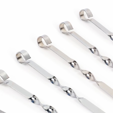 A set of skewers for barbecue 6 pcs, handle - ring, width - 1.2 cm, 60 cm-2