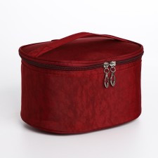 Cosmetic bag with lightning, burgundy color