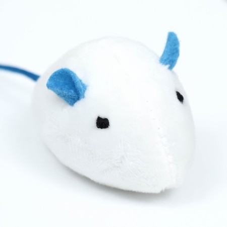 A toy for cats "Mouse with cat mint", 5 cm, white-3
