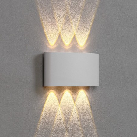 Facade lamp "Semesfer", FSD-069, 6 W, 4000K, 3 rays, IP65, 220 V, plastic, white 1008421-10