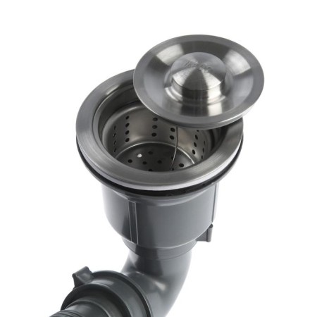 Kitchen sink Aflorn AF97843B-D, Sredal, Double, S = 3.0 and 0.8 mm, 78x43x22cm, Siphon, Graphite-5