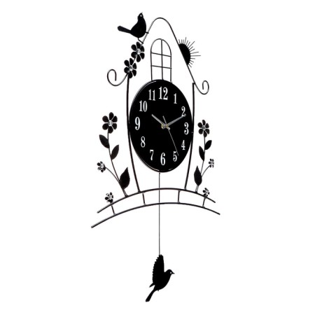 Wall clock, series: pendulum, "house", smooth move, 46 x 72 cm-6