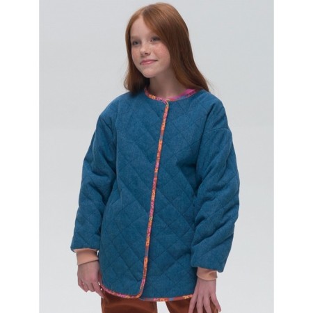 Bilateral jacket for girls, height 146 cm, jeans color-8