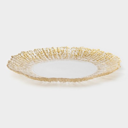 Glass of glass substitution “Shine”, D = 33 cm, edging gold-1