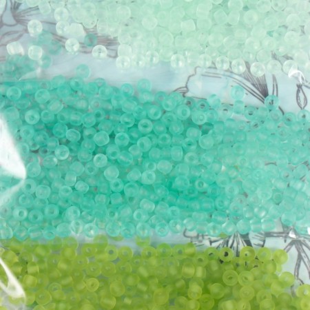 Round beads 8/0 "Freshness" 5 colors x 10 g 20x8x0.7 cm-1