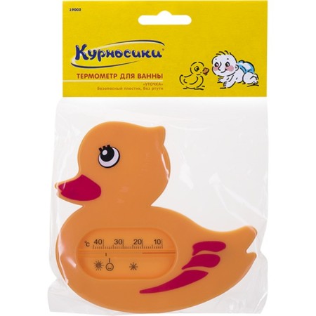 Thermometer for the bathroom "Duck", Orange color-3