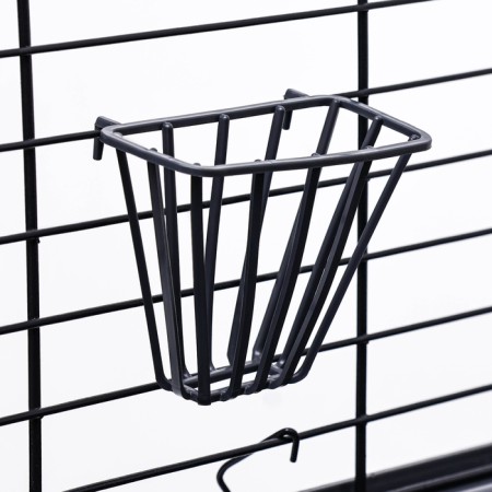 A cell for rabbits, guinea pigs "Pigger" No. 4 folding, 80 x 50 x 47 cm, light gray-4