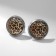 Cuts "Leopard", d = 10mm, brown color in silver