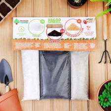 Set soil with biohumus + perlite + river sand 0.8 - 1.6 fr. 