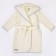 Baby robe with a hood Waffle, height 98-104 cm, milk color