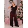 Female suit, size 54, burgundy color