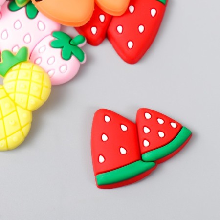 Decor for creativity rubber "Fruits, berries and vegetables" set 16 pcs mix 3x2.3 cm-2
