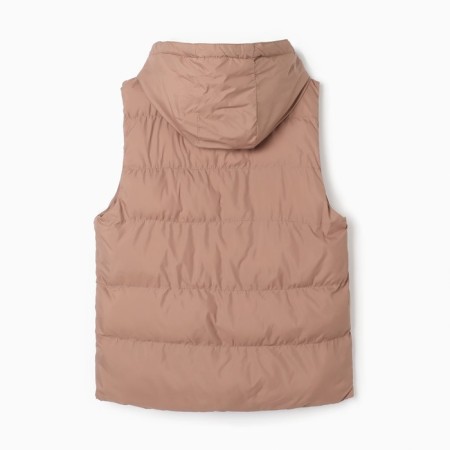 Warmed female vest, brown color, size 60-3