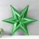 Figure "Star in the Star" large green metallic, 69.5x60.3 cm