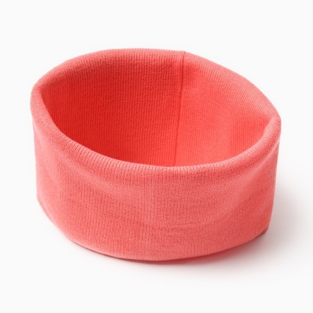 Snood for children, coral color, size 25x26 cm
