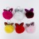 Fluffy on the ring "Ball with ears" sequin mix 10x7x7 cm