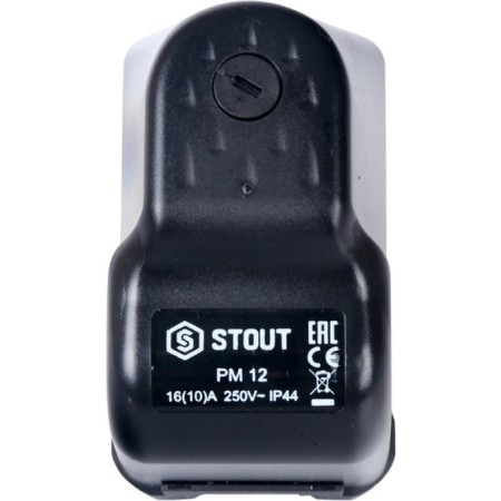Pressure relay Stout SCS-0001-000012, PM12G, 3-12 bar, 1/4 ", with a plug nut-1