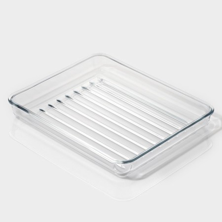 Form for baking and baking of heat -resistant glass rectangular shade, 3 l, 34.5 × 28.5 × 4.6 cm