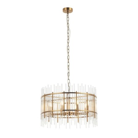 Suspended chandelier SIA 8xe14 40w, size 60x60x46-150 cm, bronze color-1
