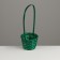 Wicker basket, D13 x h9.5/28cm, bamboo, green
