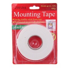 The adhesive tape is bilateral, on a foamed basis, 18 mm x 3.5 m, in a blist with a Euro suspension
