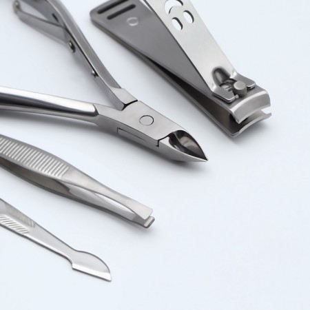 Manicure set, 8 items, in case, brown color-6