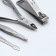 Manicure set, 8 items, in case, brown color