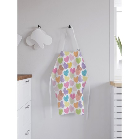 Apron kitchen with a photocrint "Caramel hearts", adjustable, size OS-1