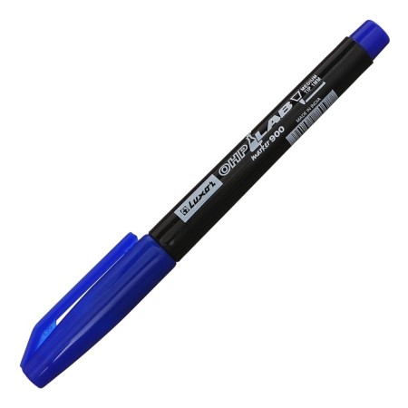 Permanent laboratory marker 0.7 mm Luxor "OHP 910", bullet, blue-1