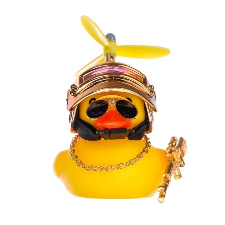 Duck with propeller yellow, golden helmet-3