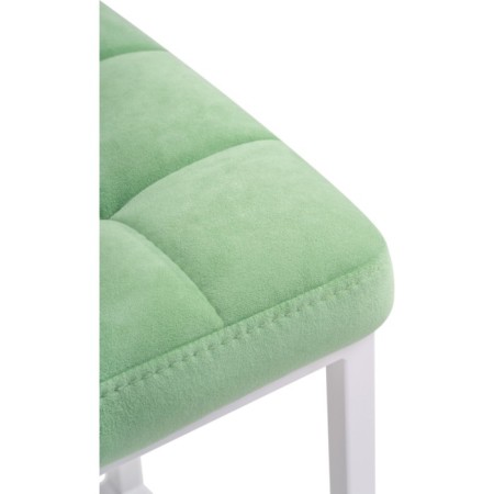 Stool Bar loft Metal/velor, white/green 35x35x65 cm-4