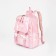 Young backpack from textiles on lightning, 4 pockets, pink color