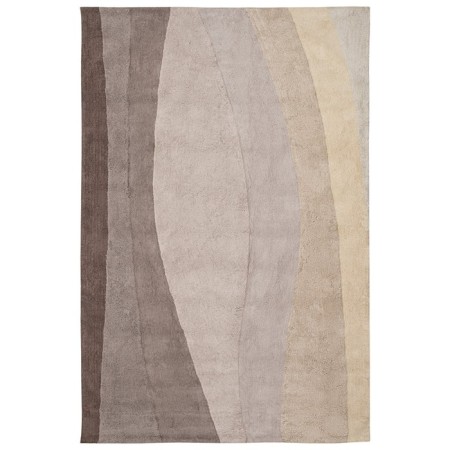 Cotton carpet with a drawing Rice Plantation Terra, size 200x300 cm