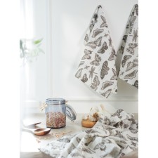 A set of towels of kitchen Butterflies, size 45x60 cm butterfly, beige, 3 pcs
