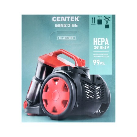 Vacuum cleaner Centec CT-2536, 2400/420 W, NPA-filter, black and red-13