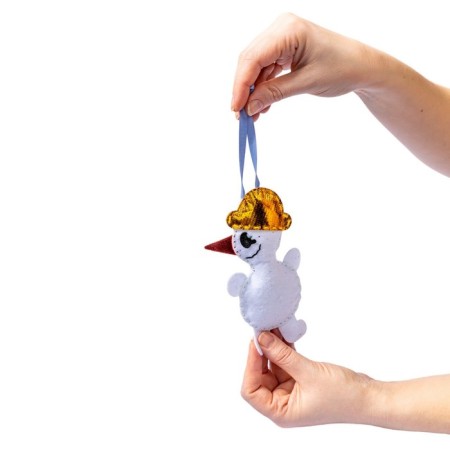 Set for creativity. Soft toy made of felt "Snowman"-2