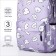 School backpack from textiles on lightning, 3 pockets, pencil case, lilac color