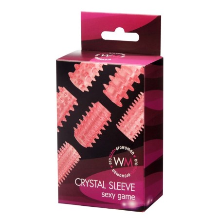 Silicone nozzle on Erowoman, with spikes, transparent, 5.5 x 2 cm, pink, set 6 pcs-2