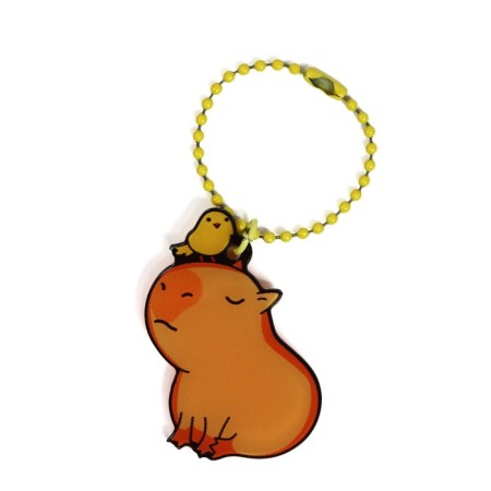 Acrylic keychain on the chain "Capybara", 3.5 x 9 cm