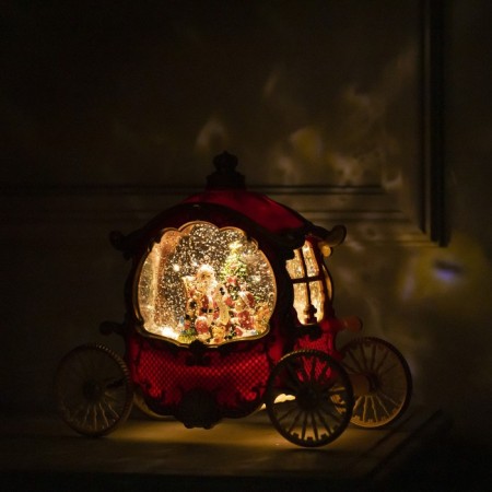 LED figure "Bright with gifts" 26 × 23 × 11 cm, plastic, AAX3 batteries (not in the kit), USB, glow warm white-4
