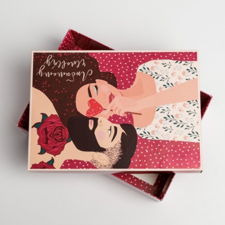 Gift folding box, packaging, “loved one”, 21 x 15 x 7 cm-3
